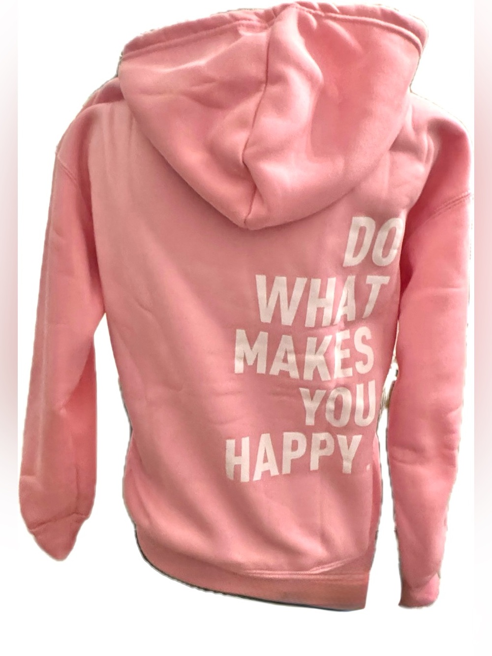 Women's Pink Hooded Pullover Sweatshirt with front pocket New!